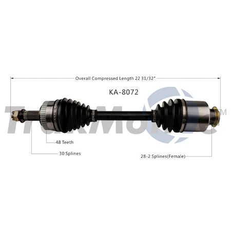 Surtrack Axle Cv Axle Shaft, Ka-8072 KA-8072